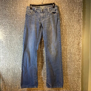 Rock 47 Wrangler Ultra Low Rise Bootcut Jeans Denim Bottoms Womens Size 27X32